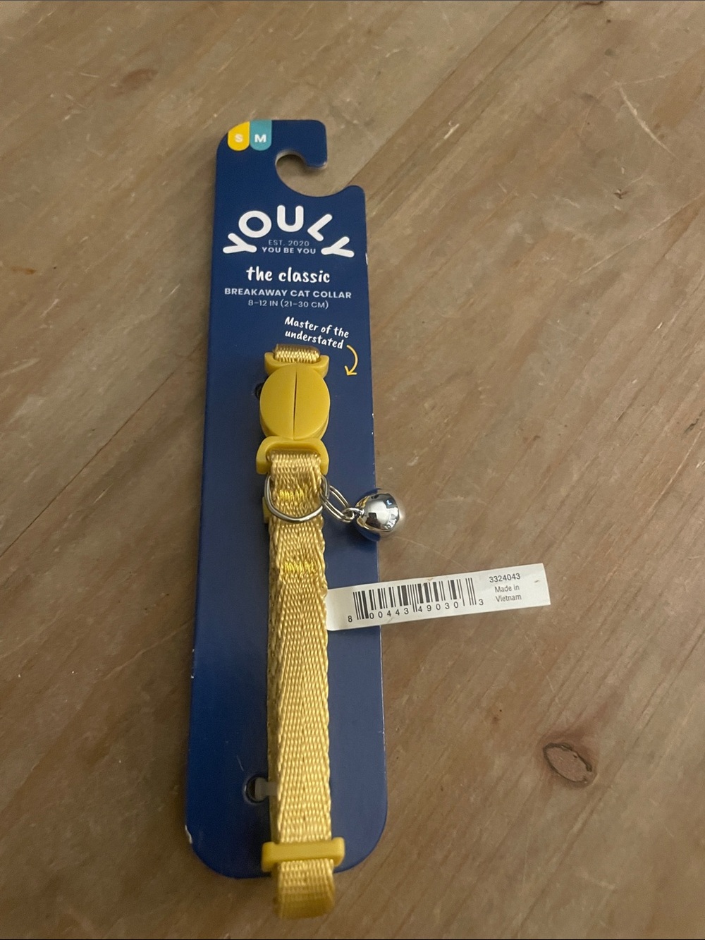 Youly Classic Breakaway Cat Collar with Bell - Yellow